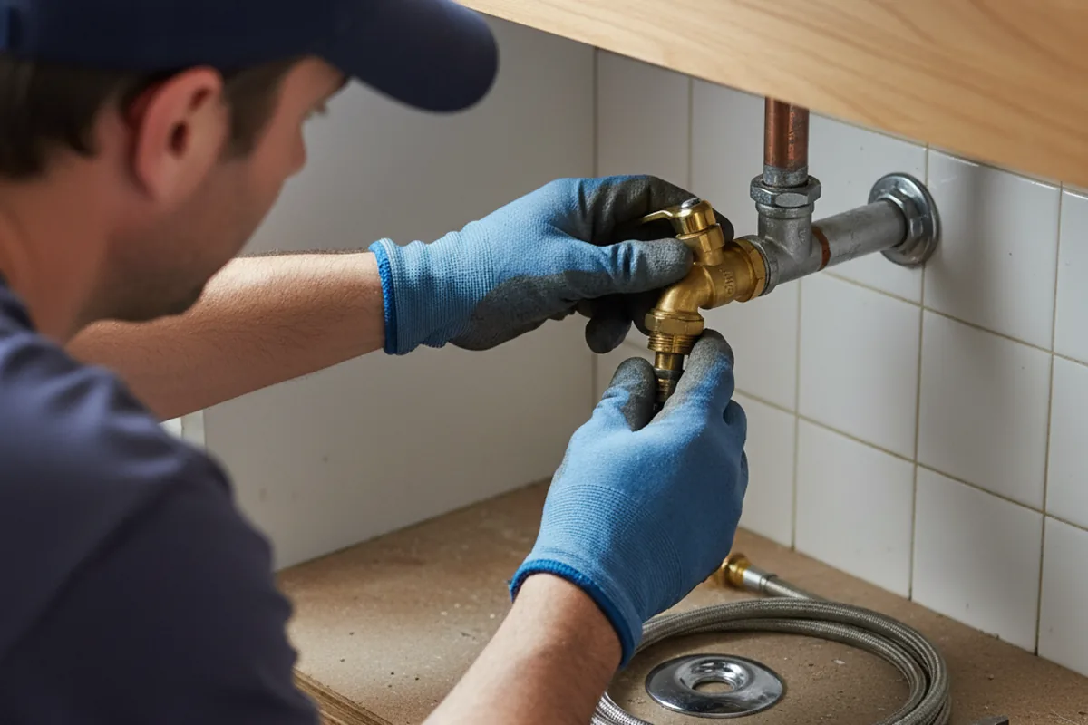 Shutoff valve and fitting work during Emergency Plumbing in Itasca